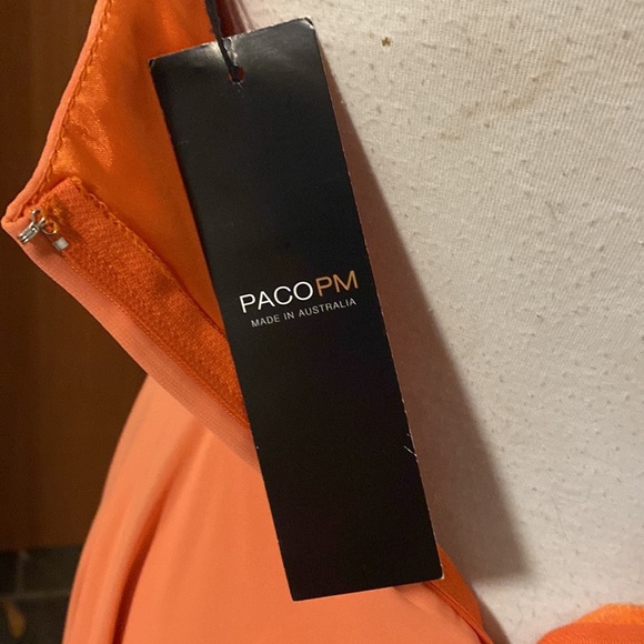 Paco PM Orange Zest Cocktail Formal or Bridesmaid Dress size 8 - Picture 7 of 8